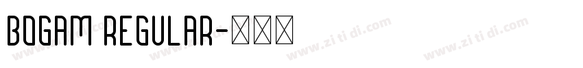 Bogam Regular字体转换